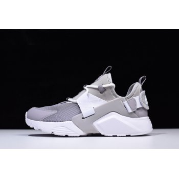 Mens and WMNS Nike Air Huarache City Low Atmosphere Grey White Casual Shoes AH6804-004 Shoes